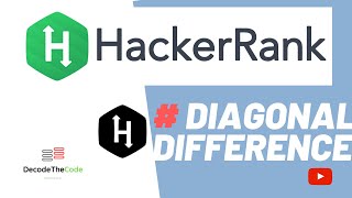 # 5 DIAGONAL DIFFERENCE | | Hackerrank problem solution by using python