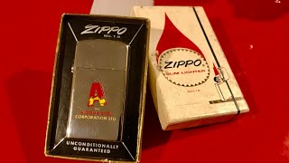 Zippo Unboxing Rare 1972 Niagara Falls Algoma Steel Zippo Slim.