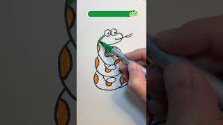 How to draw a snake easy🐍