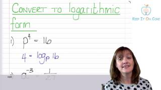 1.3) Changing from Exponential to Logarithmic Form - Examples