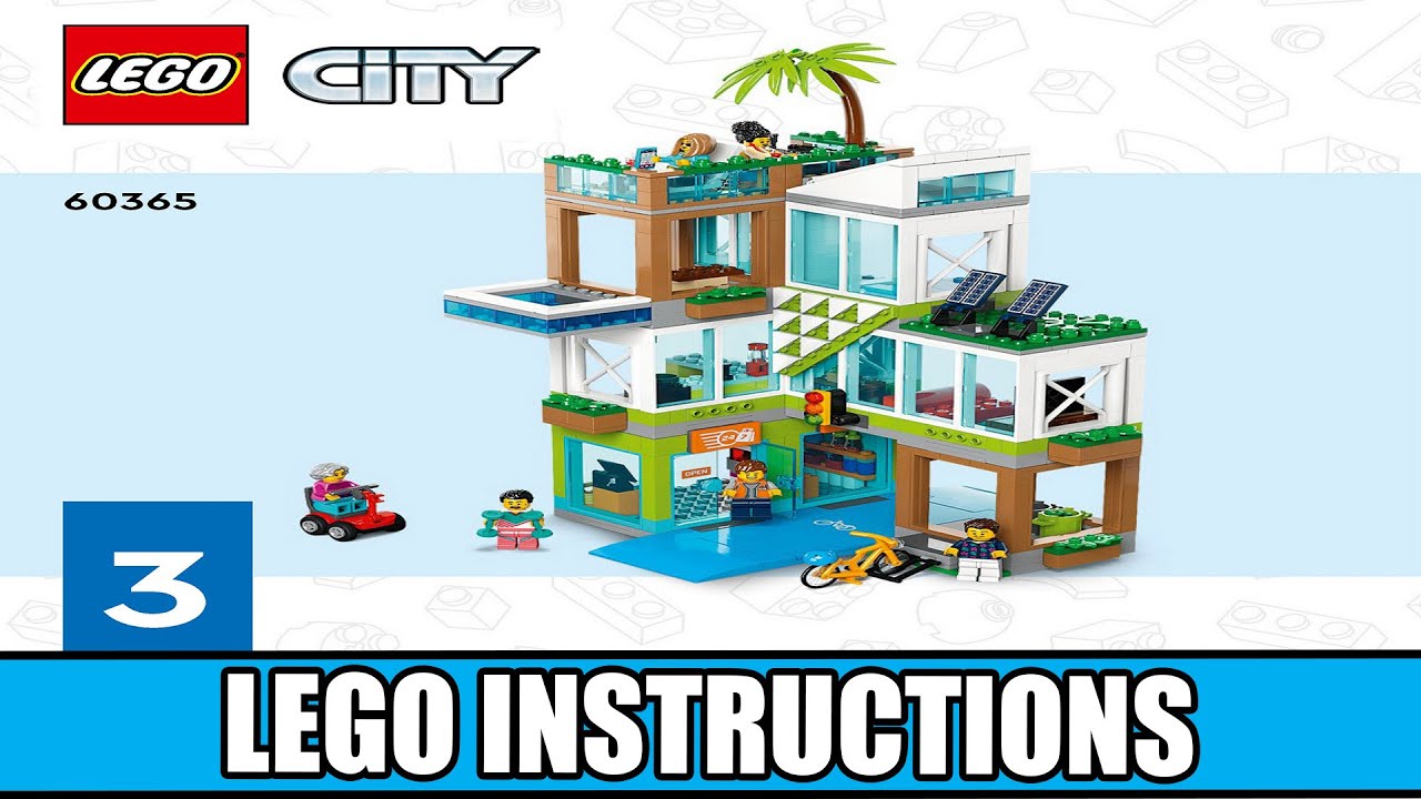 LEGO Instructions | City | 60365 | Apartment Building (Book 3) - YouTube