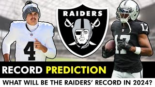 Las Vegas Raiders Record Prediction For 2024 NFL Season W/ Antonio Pierce, Raiders Schedule Analysis