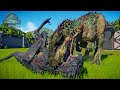 BATTLE ROYALE TODOS LOS DINOSAURIOS CARNIVOROS!! Scorpius Rex  Indominus Jurassic World Evolution 2