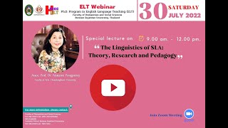 The Linguistics of SLA: Theory, Research and Pedagogy