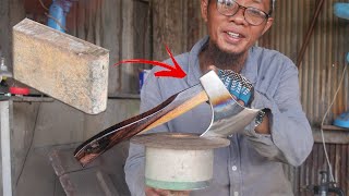 How To Make An Axe Using Cambodian Traditional Technique