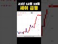 오늘의급등코인 23년 12월 19일 세이 급등