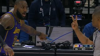 LeBron James can't believe refs called his game tying 3 a 2 vs Timberwolves