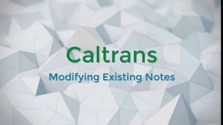 Modifying Existing Notes