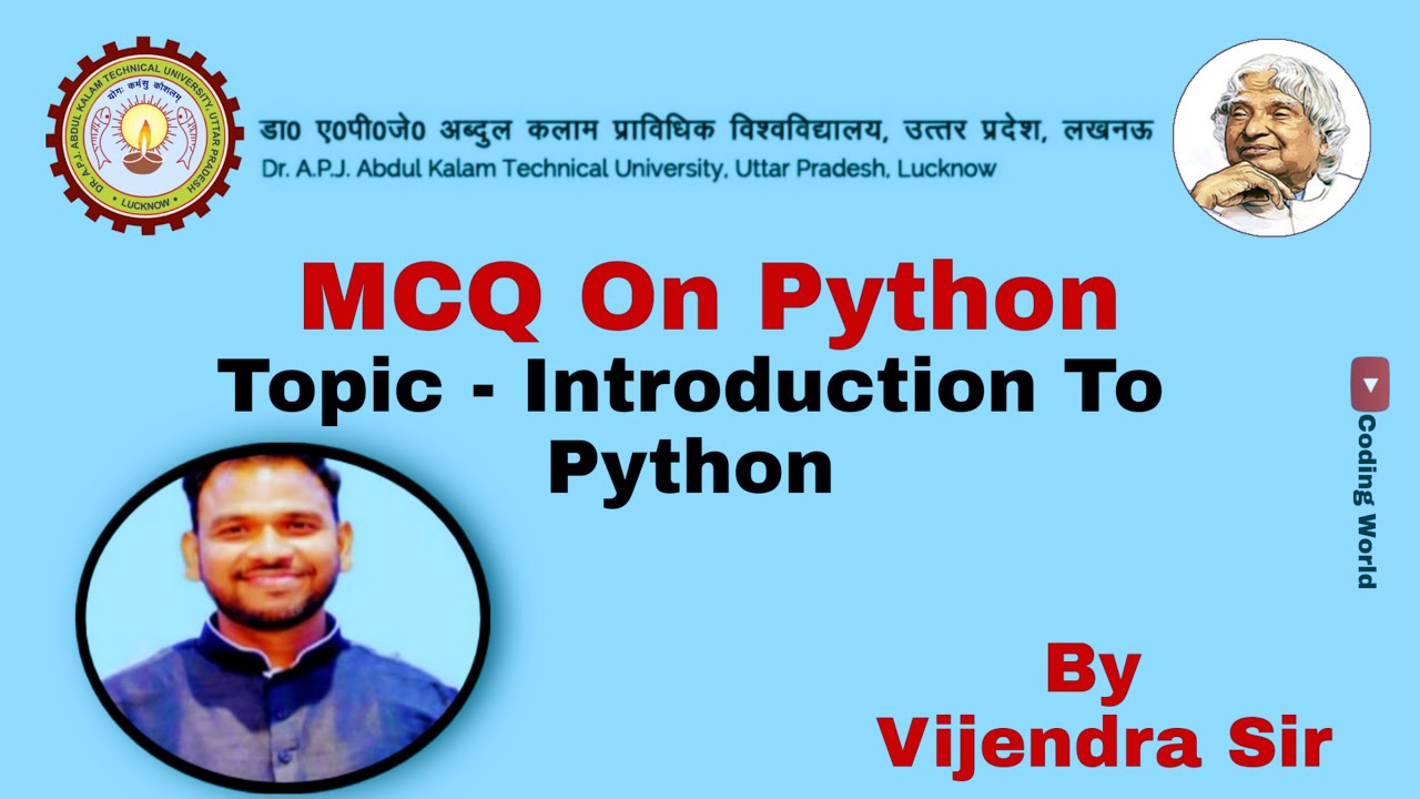 PYTHON-SESSION-1-MULTIPLE CHOICE QUESTION ON INTRODUCTION TO PYTHON ...