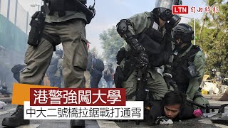 從午夜到天亮！香港中文大學遭警強攻 港民築人鏈送急救品