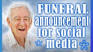 Funeral Announcements Example For Social Media Design
