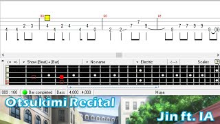 オツキミリサイタル / じん ft. IA / ベース [TAB] Otsukimi Recital - Jin - Bass