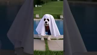 "Ghostly Prank! Cavalier 'Goo' Scares Chiwapom 'Koto' into Chaos! 🤣" #ViralVideo #funny #炎上