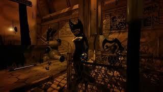 bendy gets stuck on a fence  | Bendy and the Ink Machine Beta Trolling #2