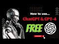 How to use ChatGPT 4 for FREE | GPT-4 Tutorials