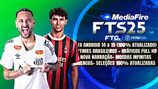 NOVO 🚨🎮 FTS 2025 Com NEYMAR No Santos!? PATCH 100% ATUALIZADO Com Gráficos HF