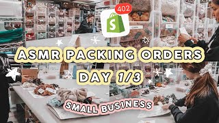 STUDIO VLOG #36 | PACKAGING 400+ ORDERS  [ ASMR ] 🔥 XXL Scrunchie | Small Business 📦 DAY ONE/THREE