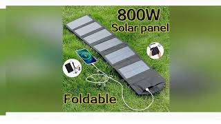 800W Foldable Solar Panel Portable 6-fold Solar Panels Charger USB 5V DC Full Time Power Solar Pa