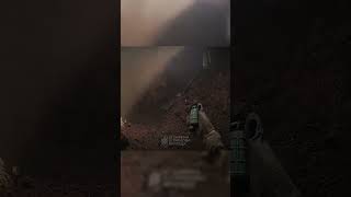 Footage of fight. Ukrainian soldier throwing grenade to russian trench #shorts #tanks #зсу