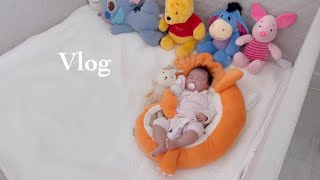 Sub) parenting Vlog, novice mom, term time, baby nail cleaning, baby hiccups, newborn, Korean baby