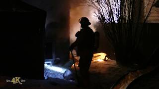 Pierrefonds: Maison en feu sur Westpark / House fire on in frigid weather 1-18-2020