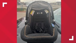 1-month-old baby found in car seat in middle of busy road