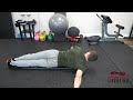 prone chest and biceps stretch