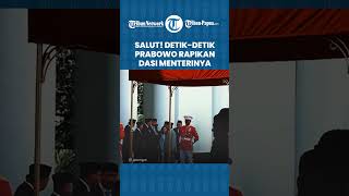 Momen Prabowo Rapikan Dasi Menteri saat Tunggu Kedatangan PM Jepang, Mayor Teddy Sampai Ketawa