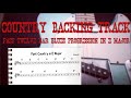 country backing track fast 12 bar blues progression in e major