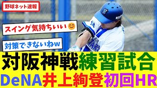 対阪神戦練習試合、DeNA井上絢登初回HR【ネット反応集】