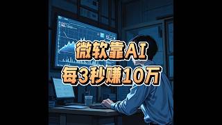 微软靠AI每3秒赚10万，下季度AI业务更是预计破百亿营收#微软#Azure#云计算#AI#财报