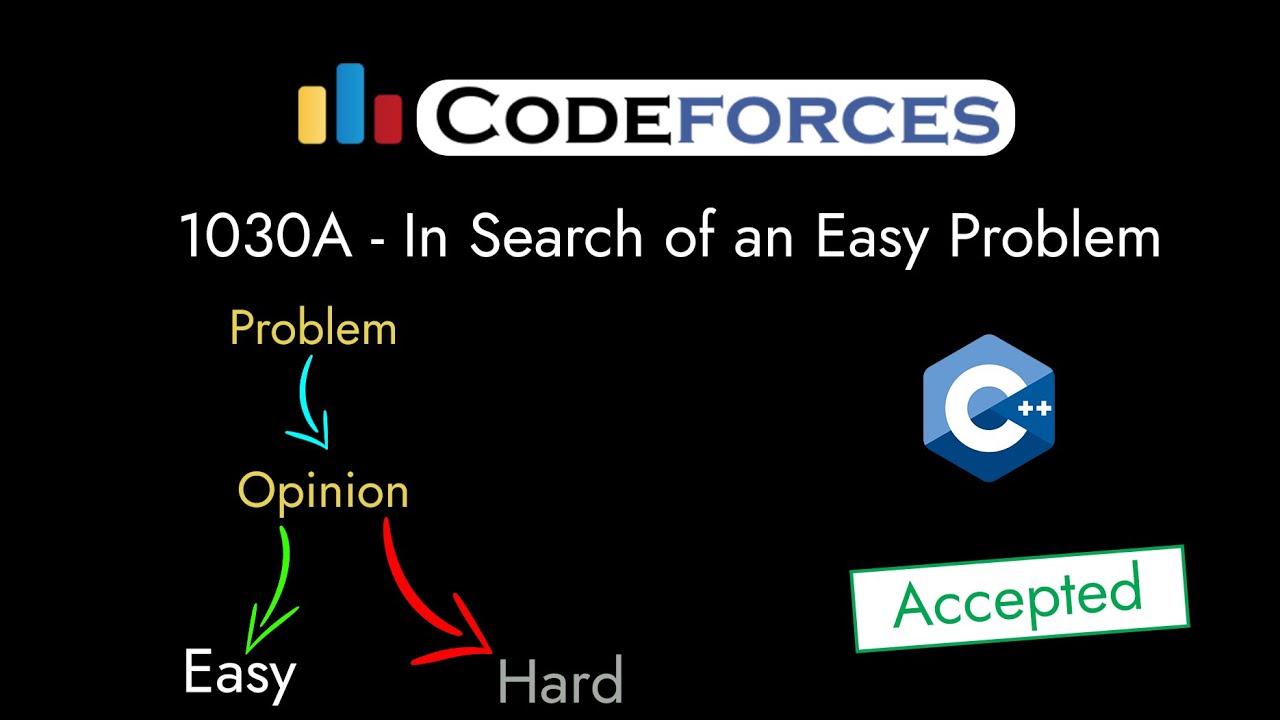 Codeforces 1030A - In Search Of An Easy Problem | Detailed C++ Solution ...