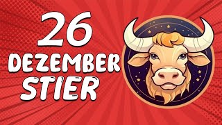 BALD PASSIERT ETWAS UNGLAUBLICHES❗️✨ STIER ♉ HEUTE, 26. Dezember 2024