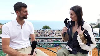The Sweet Journalist's Reaction When Djokovic Gave Her His Jacket because She was Cold - Monte Carlo