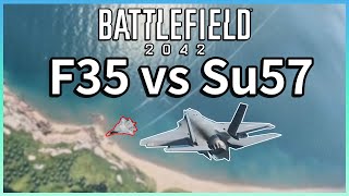 숨이 턱 막히는 F35 vs Su57 공중전!! ... 가슴이 차갑게 식어버리네 [ 배틀필드 2042 OBT ]