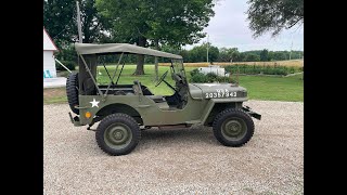 1943 MB Willys Army Jeep For Sale at Online Auction