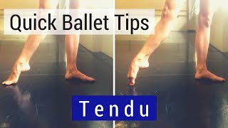 Articulation in Tendu | Quick Ballet Tips