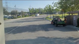 Nice day for an empty bus ride through Fontana.  Fontana Park south to the Transportation Yard