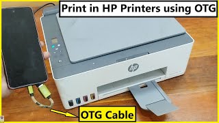 2 step only - How to Print in HP Printer 🖨 from Phone using OTG | Printing in HP Smart Tank Printers