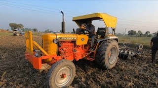 पुरानी तकनीक ने 2020 मे भी साबित कर दिया Hindustan 60 tractor mileage test with Harrow in Datauli