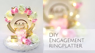 DIY Engagement Ring Platter | Engagement Ring Tray Decoration Ideas | Ring  Tray For Ring Ceremony