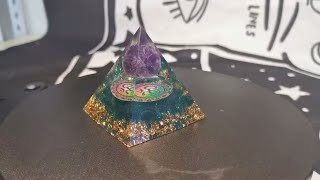 Orgonite Blue Quartz Amethyst Chakra Pyramid | My Divine Aura