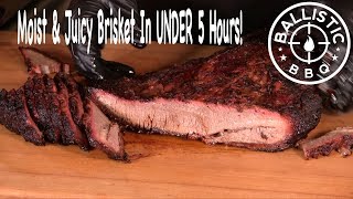 BBQ Brisket In Under Five Hours?  Tender & Juicy On The Pit Barrel Cooker!
