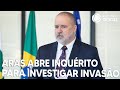 Augusto Aras determina abertura de investigação sobre atos em Brasília