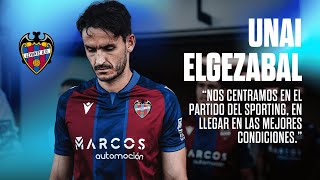 Unai Elgezabal: “Nos centramos en el partido del Sporting, en llegar en las mejores condiciones.”