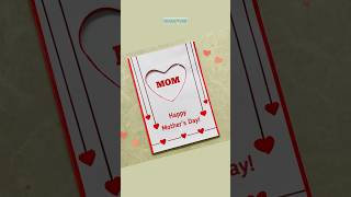 Beautiful White Paper #Mother’sDay card🥰 No glue #mom #gift #viral  #shorts #short #reels #trending