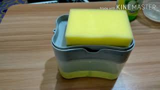 Review Kitchen Soap Dispencer \u0026 Sponge Tray 2020 || Bekas Sabun Cuci Pinggan