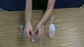 How to make a solution in a volumetric flask