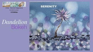 How to paint this easy beginner Dandelion bokeh in watercolor