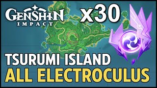 Genshin Impact - ALL 30 Tsurumi Island Electroculus Locations